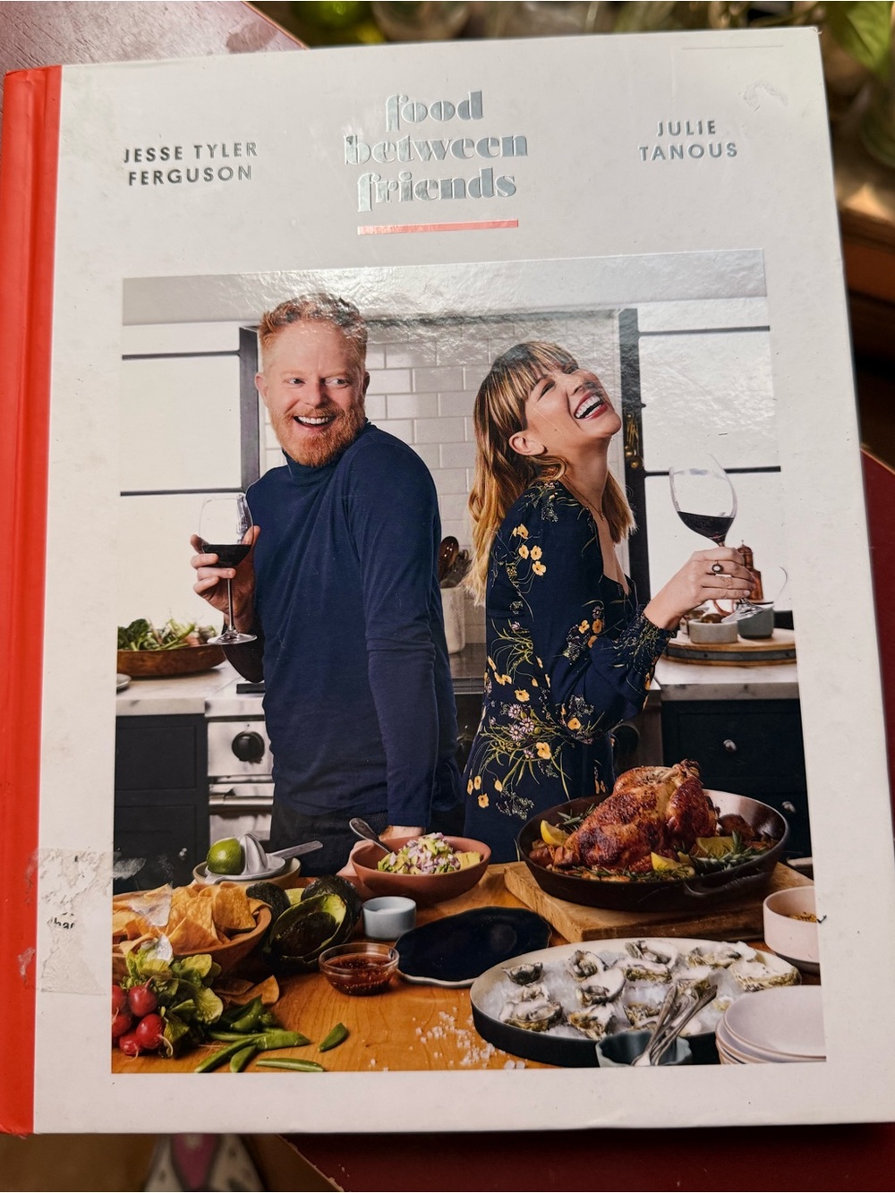 Food Between Friends Cookbook – White with Red Spine